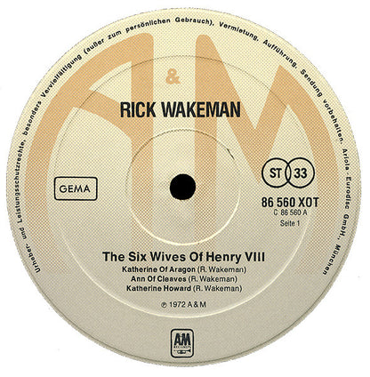 Rick Wakeman : The Six Wives Of Henry VIII (LP, Album, RE, Gat)