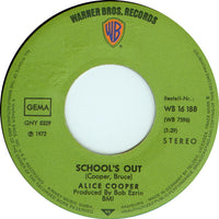 Alice Cooper : School's Out (7", Single)