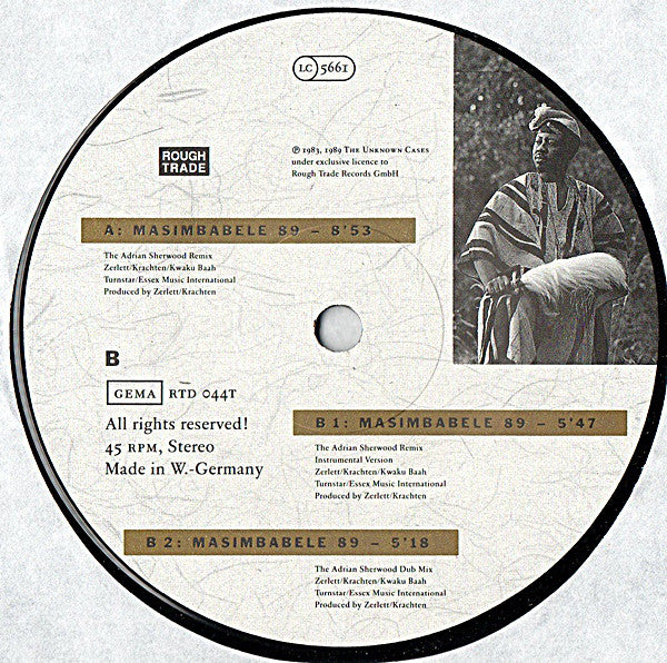 The Unknown Cases : Masimbabele 89 (12", Maxi)