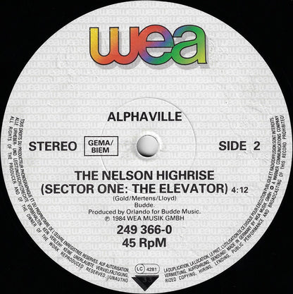 Alphaville : Sounds Like A Melody (Special Long Version) (12", Maxi)