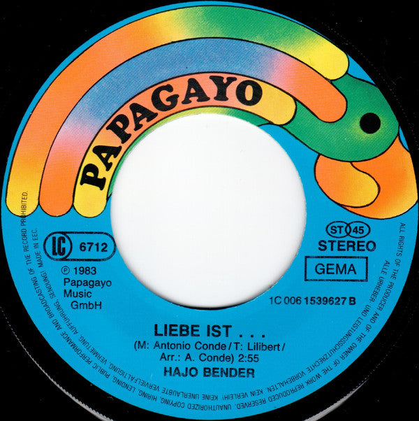 Hajo Bender : Ich Geh' Singend Durch Die Straßen (7")