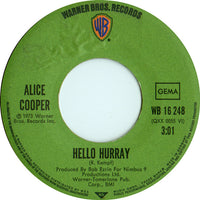 Alice Cooper : Hello Hurray (7", Single)
