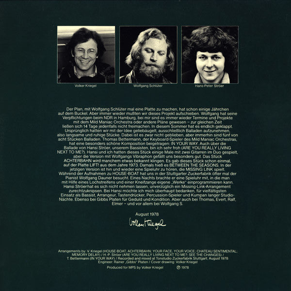 Volker Kriegel : House-Boat (LP, Album, Gat)