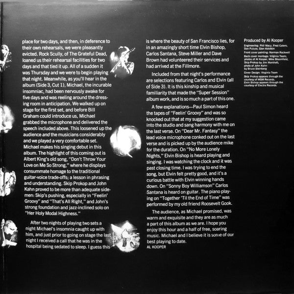 Mike Bloomfield And Al Kooper : The Live Adventures Of Mike Bloomfield And Al Kooper (2xLP, Album)