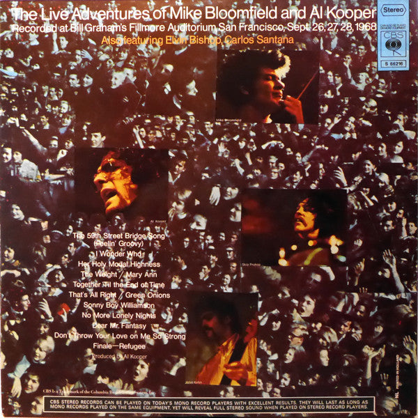 Mike Bloomfield And Al Kooper : The Live Adventures Of Mike Bloomfield And Al Kooper (2xLP, Album)