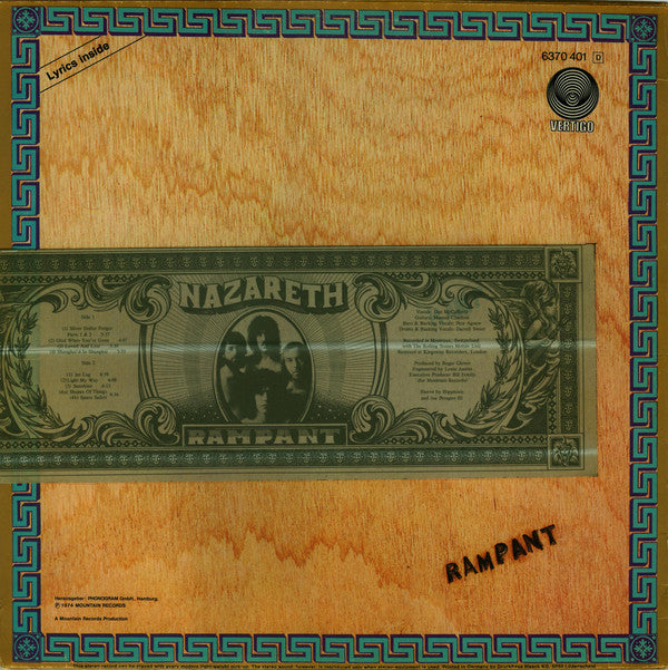 Nazareth (2) : Rampant (LP, Album)