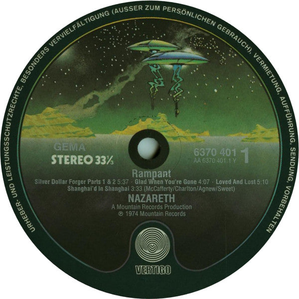 Nazareth (2) : Rampant (LP, Album)