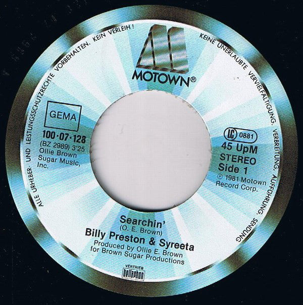Billy Preston & Syreeta : Searchin' (7", Single)
