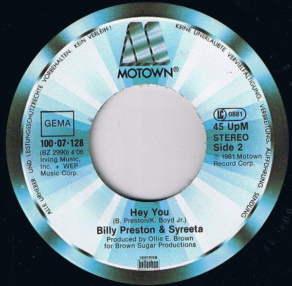 Billy Preston & Syreeta : Searchin' (7", Single)