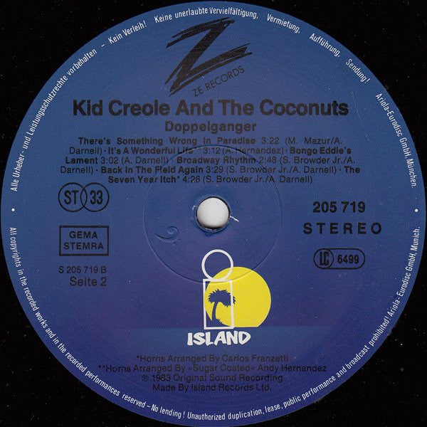 Kid Creole And The Coconuts : Doppelganger (LP, Album)