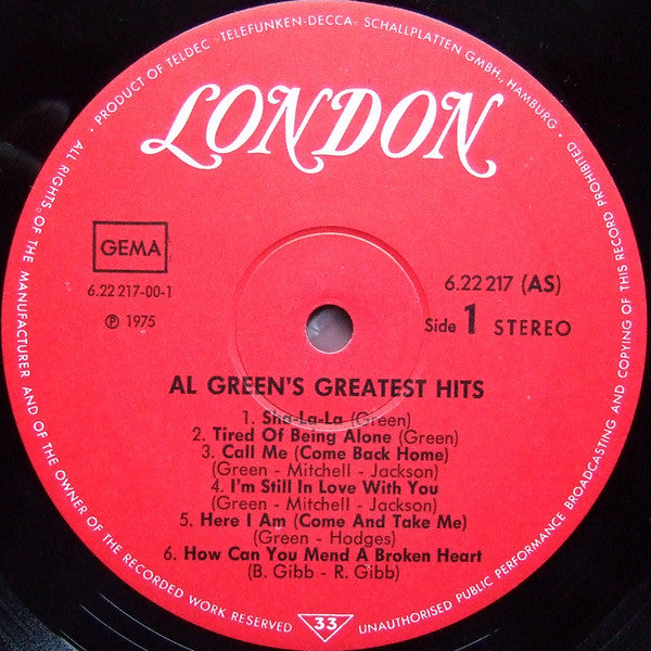 Al Green : Greatest Hits (LP, Comp, M/Print)
