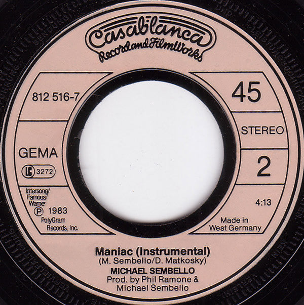 Michael Sembello : Maniac (7", Single)