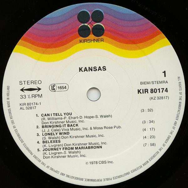 Kansas (2) : Kansas (LP, Album, RE)