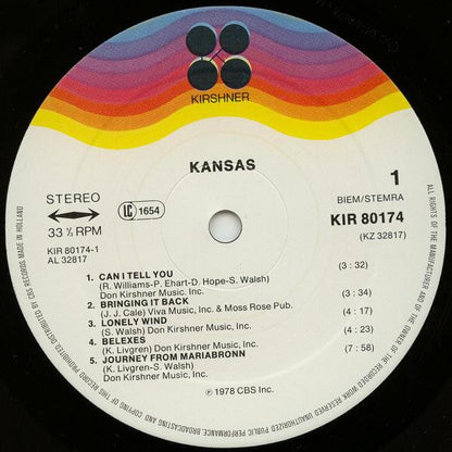 Kansas (2) : Kansas (LP, Album, RE)
