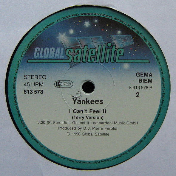 Yankees : I Can't Feel It (12")
