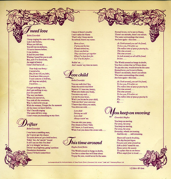 Deep Purple : Come Taste The Band (LP, Album, RE, Gat)