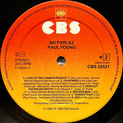 Paul Young : No Parlez (LP, Album, Sun)