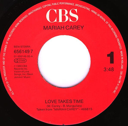 Mariah Carey : Love Takes Time (7", Single)