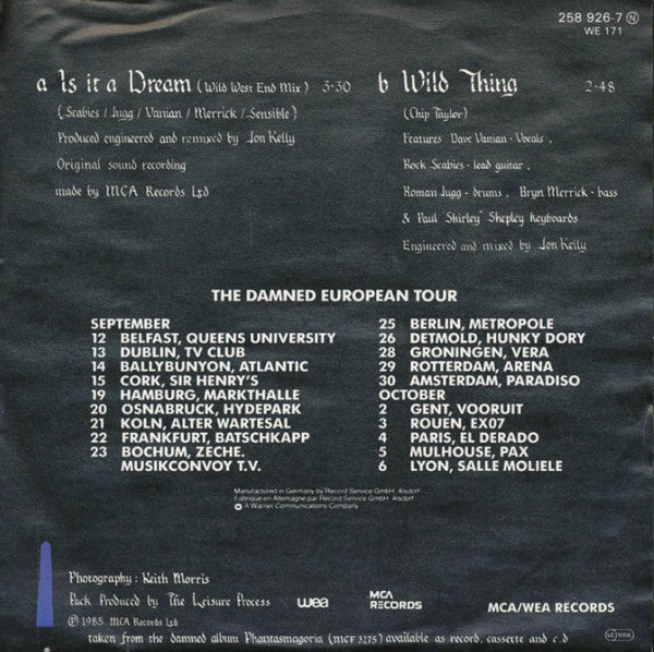 The Damned : Is It A Dream (7", Single)