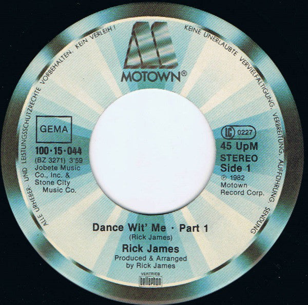 Rick James : Dance Wit' Me (7", Single)