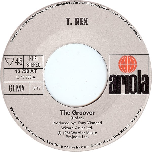 T. Rex : The Groover / Midnight (7", Single)