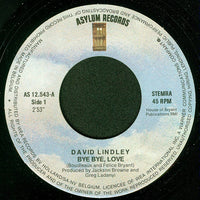 David Lindley : Bye Bye, Love (7", Single)