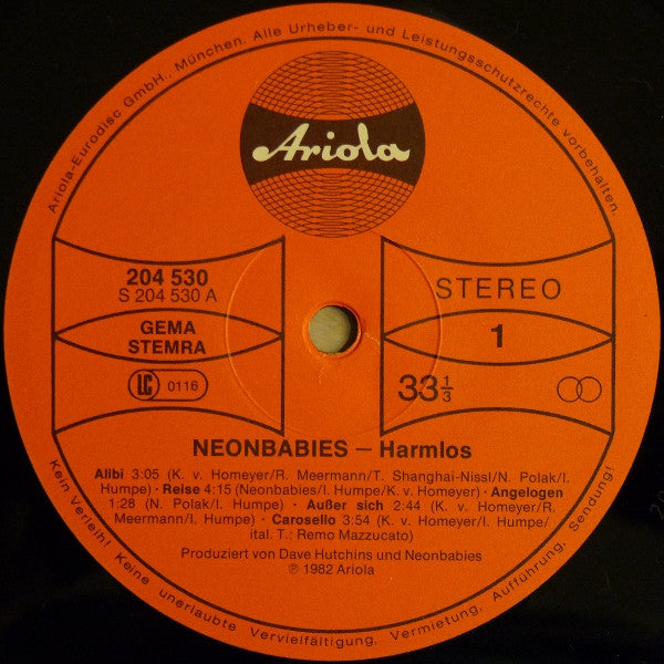 Neonbabies : Harmlos (LP, Album)