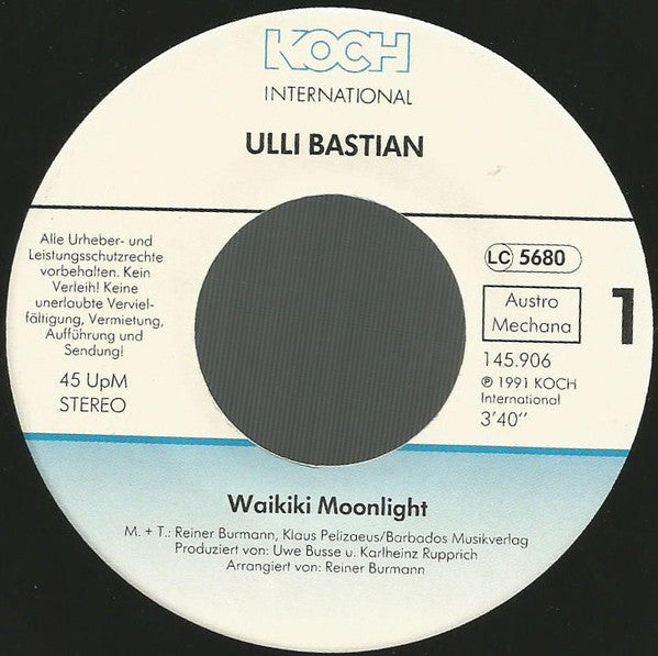 Ulli Bastian : Waikiki Moonlight (7", Single)