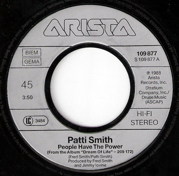Patti Smith : People Have The Power (7", Single)
