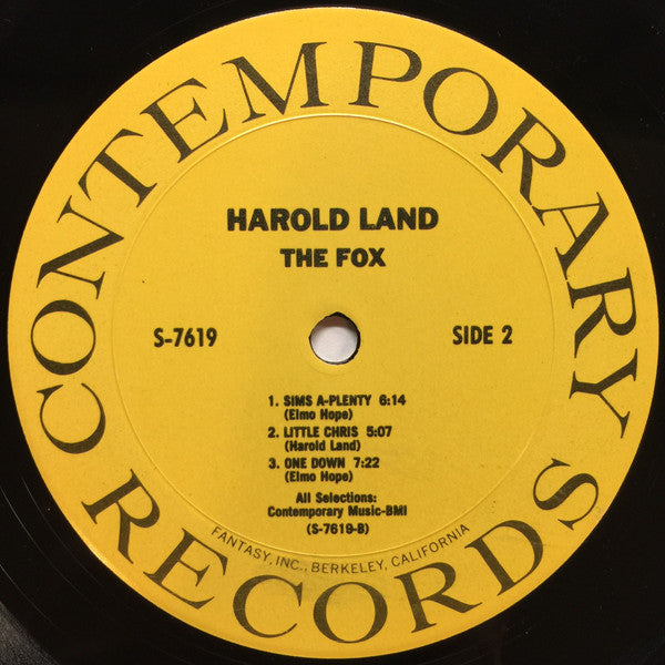 Harold Land : The Fox (LP, Album, RE)