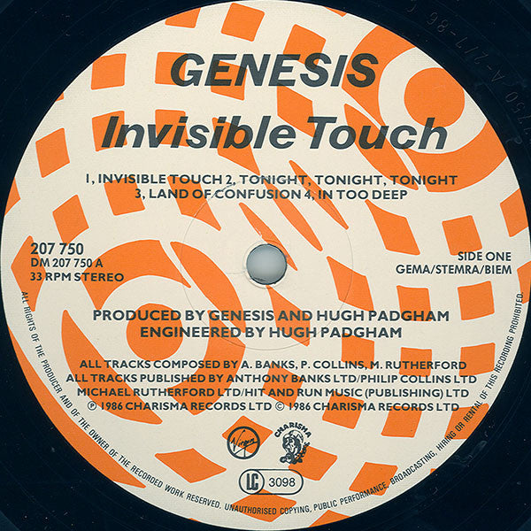 Genesis : Invisible Touch (LP, Album)