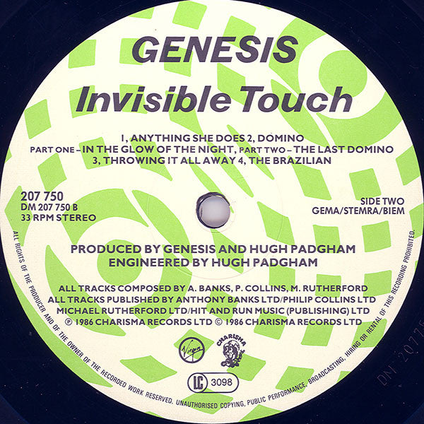 Genesis : Invisible Touch (LP, Album)