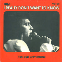Elvis Presley : I Really Don't Want To Know (7", Single, Red)