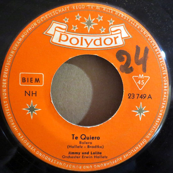 Jimmy Und Lolita : Te Quiero / Stern Von Napoli (7", Single, Mono)
