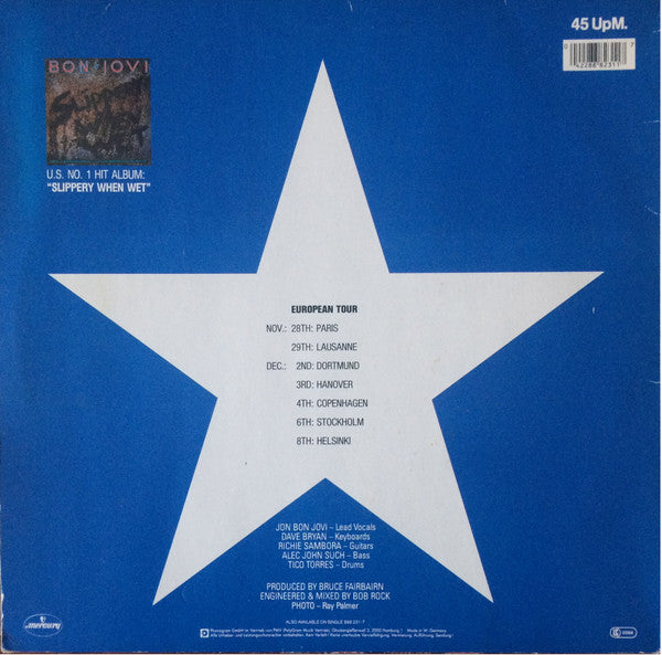 Bon Jovi : Livin' On A Prayer / You Give Love A Bad Name / Edge Of A Broken Heart (12", Maxi)