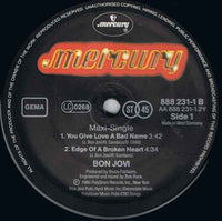 Bon Jovi : Livin' On A Prayer / You Give Love A Bad Name / Edge Of A Broken Heart (12", Maxi)