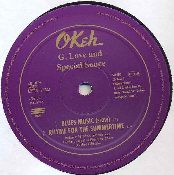 G. Love And Special Sauce* : Blues Music (12")