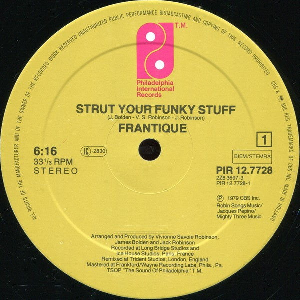Frantique : Strut Your Funky Stuff (12", Maxi)