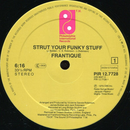 Frantique : Strut Your Funky Stuff (12", Maxi)