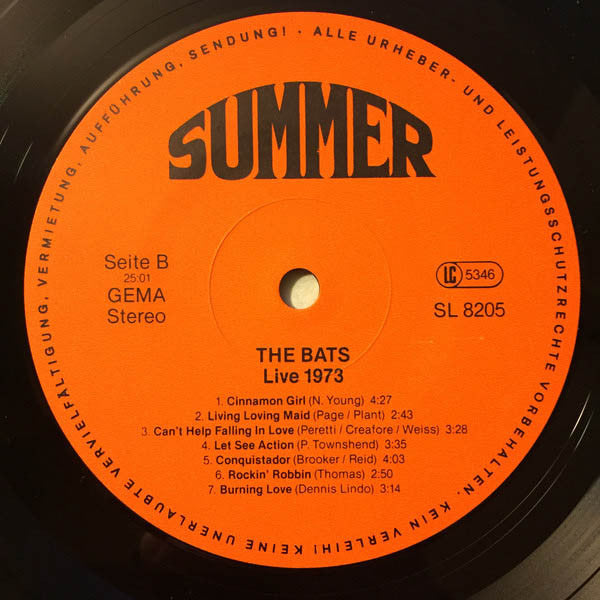 The Bats (3) : Live 1973 (LP)