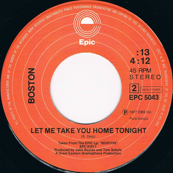 Boston : Long Time (7", Single)