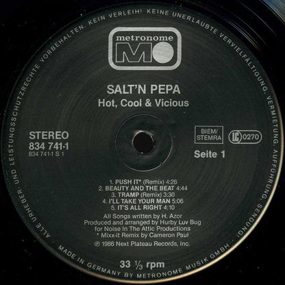 Salt 'N' Pepa : Hot, Cool & Vicious (LP, Album)