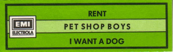 Pet Shop Boys : Rent (7", Single, EMI)