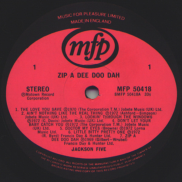 Jackson 5ive* : Zip A Dee Doo Dah (LP, Comp)