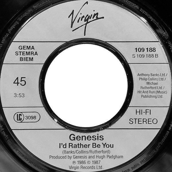 Genesis : Throwing It All Away (7", Single)
