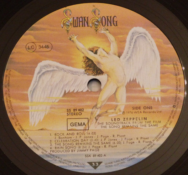 Led Zeppelin : The Soundtrack From The Film The Song Remains The Same (2xLP, Album)