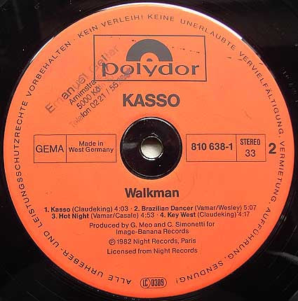 Kasso : Walkman (LP, Album)