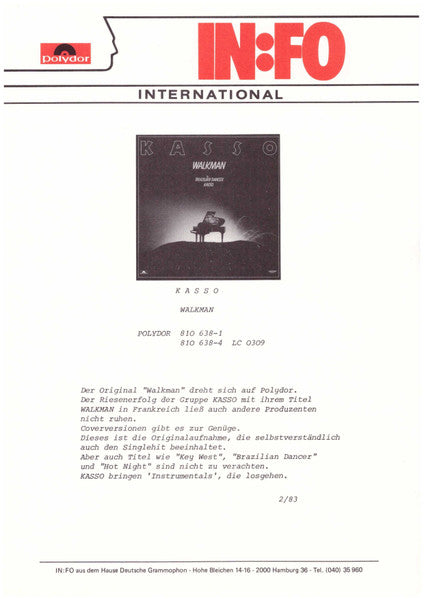 Kasso : Walkman (LP, Album)