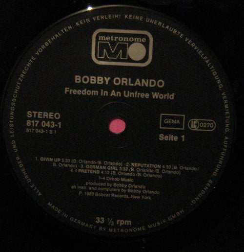 Bobby "O"* : Freedom In An Unfree World (LP, Album, Bla)