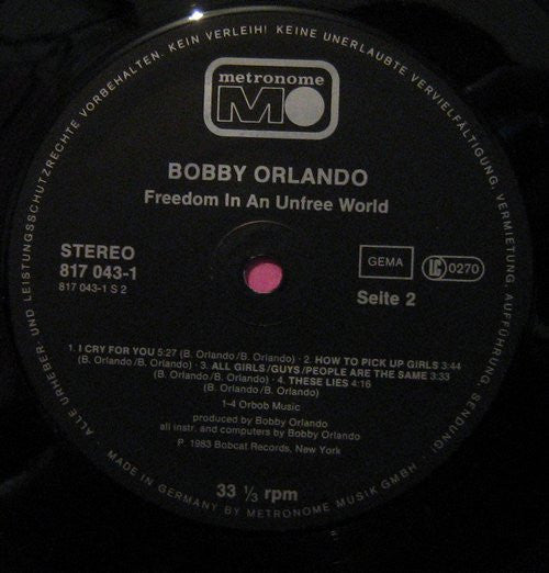 Bobby "O"* : Freedom In An Unfree World (LP, Album, Bla)